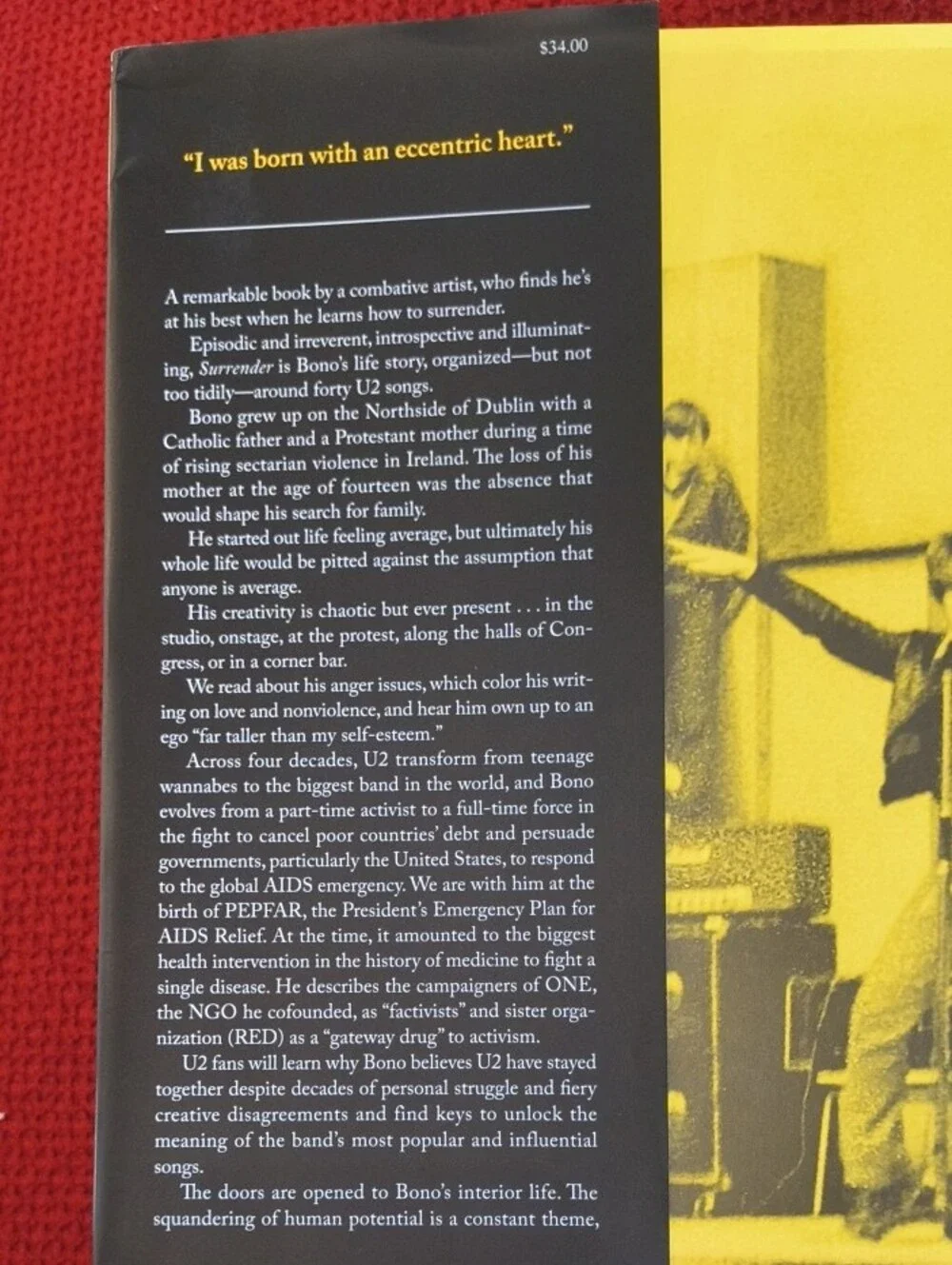 Surrender 40 Songs One Story by Bono Hardcover EUC